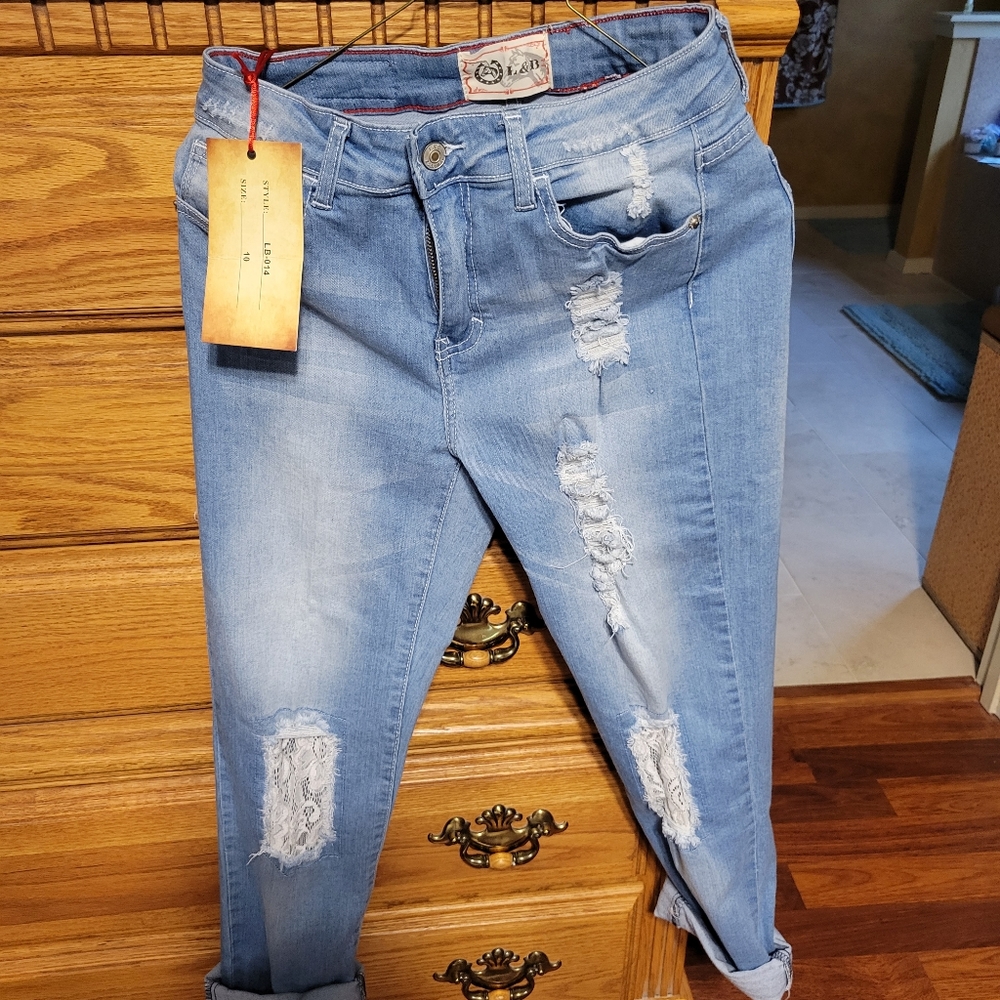 Distressed jeans